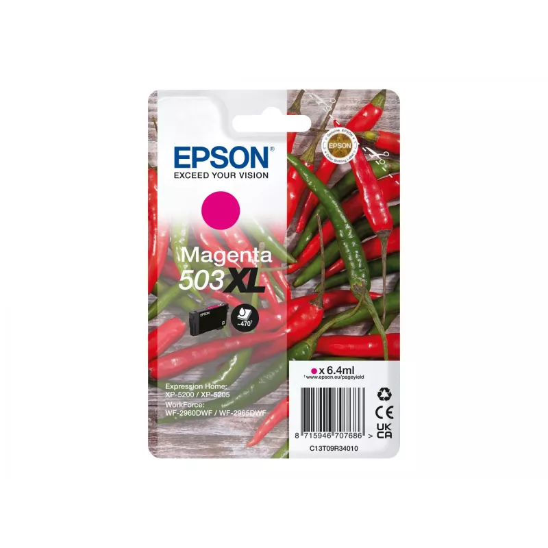 Epson 503XL rašalo kasetė 1 vnt. Originali High (XL) išplėstinė talpa raudona (magenta)