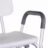 Priekabinis dušo taburetė su atlošu ir rankenomis