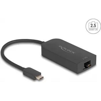 Dokavimo stotelė DeLOCK 66046 USB 3.2 Gen 1 Type-C juoda Ethernet 2.5G