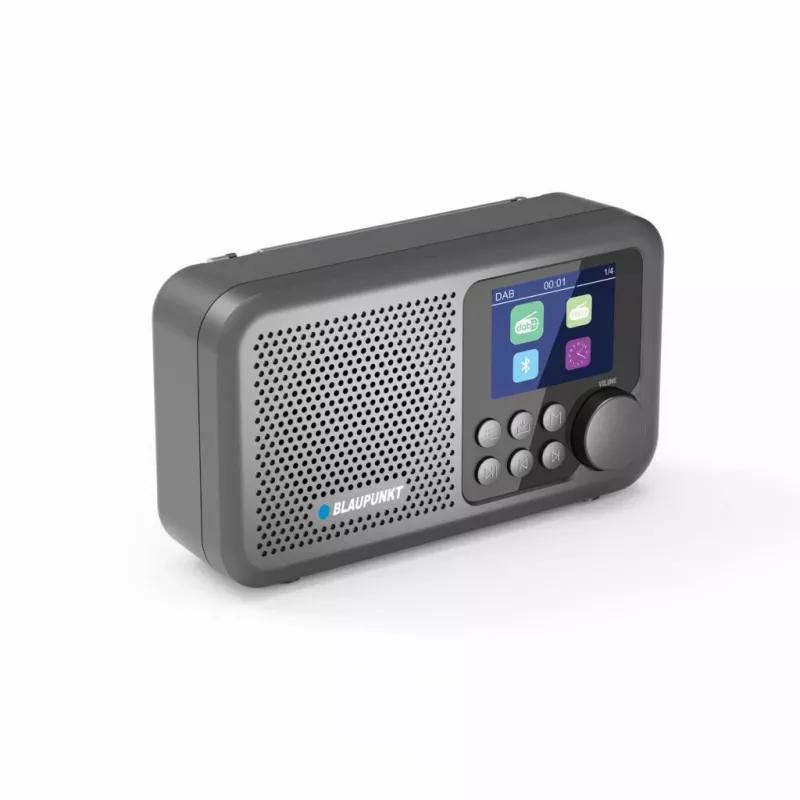 Radijo laikrodis BLAUPUNKT DR8BK – skaitmeninis žadintuvas su FM/DAB+, Bluetooth 5.3, 2W, 1800 mAh, USB įkrovimu, juodas