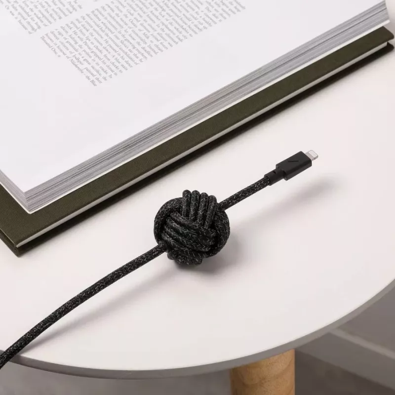 USB-A į Lightning laidas Native Union Night Cable — 3 m, geltonas