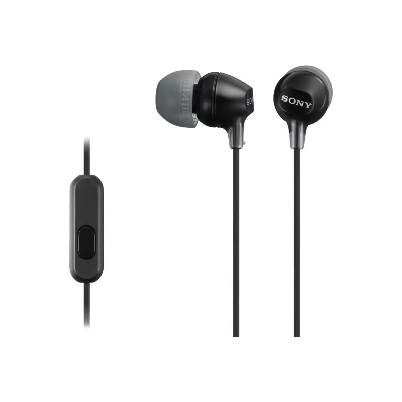 Sony MDR-EX15AP laidinės ausinės, 8–22000 Hz, skambučiai/muzika, 3 g, juodos