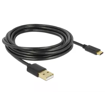USB kabelis DeLOCK 85209 USB 2.0 3 m USB A USB C juodas
