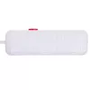 Maitinimo blokas MACLEAN MCE388 W – 2 lizdai, 3×USB, 110–240V, 2500W, 3 m laidas, baltas