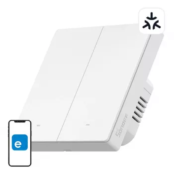 SONOFF M5-2C-86W WiFi Matter išmanusis sieninis jungiklis (2 kanalų)