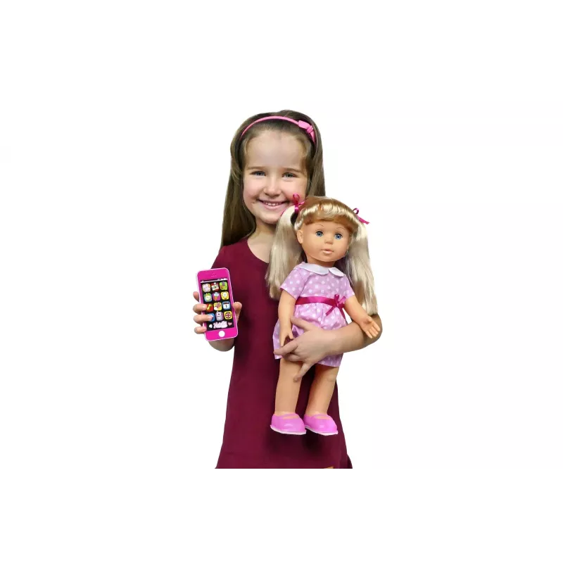 Lėlė Artyk Natalia vaikštanti su išmaniuoju telefonu 41 cm