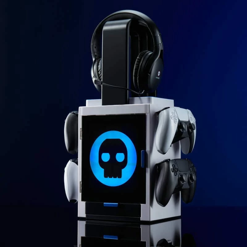 Numskull Games PS5 įkvėptas žaidimų seifas, diskų laikiklis žaidimams, PlayStation 5, pilka, laidinis, 1 vnt.
