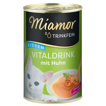 Miamor MIAMOR Trinkfein Kitten Vitaldrink su vištiena 135 ml, bekvapis skystas mėsos skanėstas kačiukams