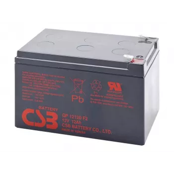 AGM baterija 12Ah 12V F2 VRLA GP12120