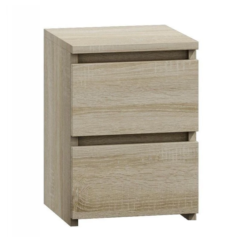 Naktinis staliukas Top e shop M2 SONOMA – 2 stalčiai, ąžuolo spalva, 300×300×400 mm