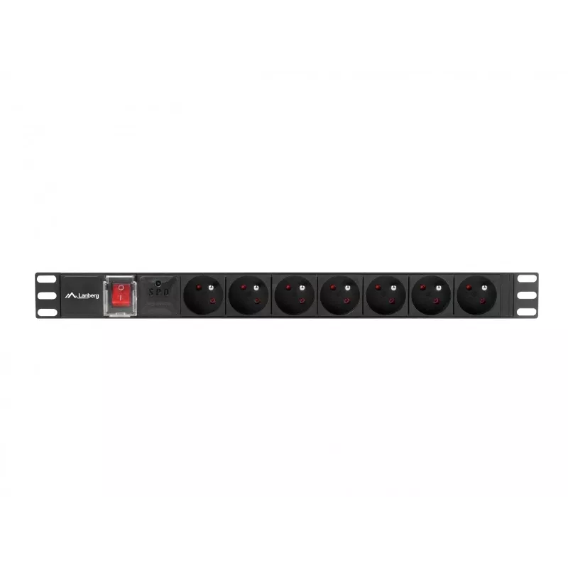 LANBERG PDU-07E-0200-IEC-BK PDU 1U 10A 7 lizdai French 2m Juoda