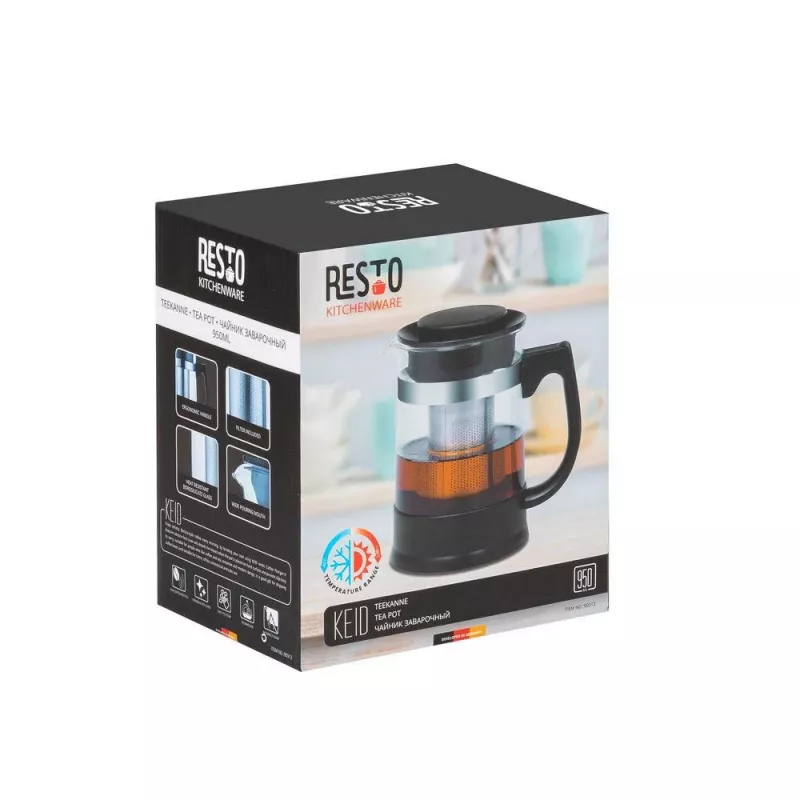 Virdulys Resto Kitchenware 90512 950 ml Juodas, Skaidrus