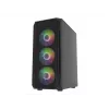 Korpusas Fury Shobo SH4F su RGB langu 4x ventiliatoriai MIDI kompiuteriui
