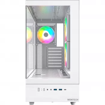 Montech XR Midi-Tower, grūdintas stiklas - balta