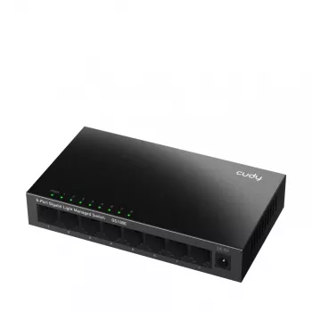 Valdomas komutatorius Cudy GS108E 8 prievadų Gigabit Ethernet, 8x 10/100/1000 Mbps, metalinis korpusas, 16 Gbps perjungimas, IGMP ir DHCP snooping