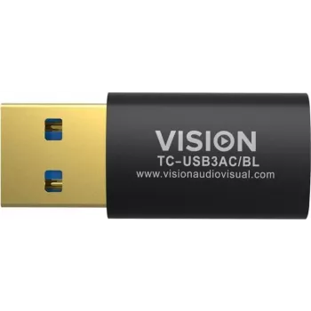 Vision Professional USB adapteris – USB Type A (M) į 24 kontaktų USB-C (M) – USB 3.0 – Juodas (TC-USB3AC/BL)