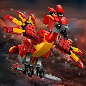 LEGO statomas Feniksas Fawkes – Dumbldoro Feniksas modelis 76448, 299 dalių, 160 mm aukštis, nuo 8 metų