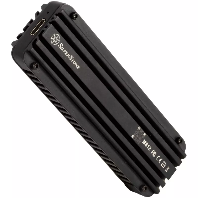 Išorinis SSD korpusas Silverstone MS12 Black M.2 NVMe USB 3.2 Gen2x2