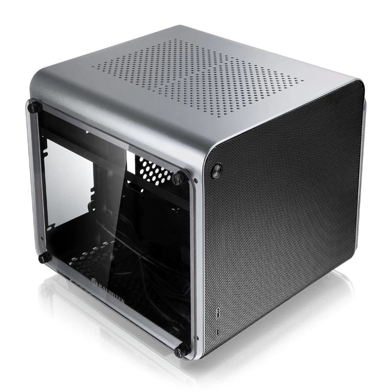 Kompiuterio korpusas Raijintek METIS EVO TG Mini-ITX, sidabrinis