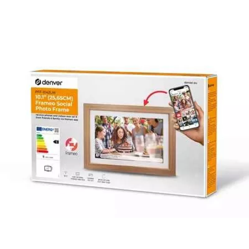 Denver FRAMEO 10.1 skaitmeninis nuotraukų rėmelis, 16 GB, šviesios medienos spalvos