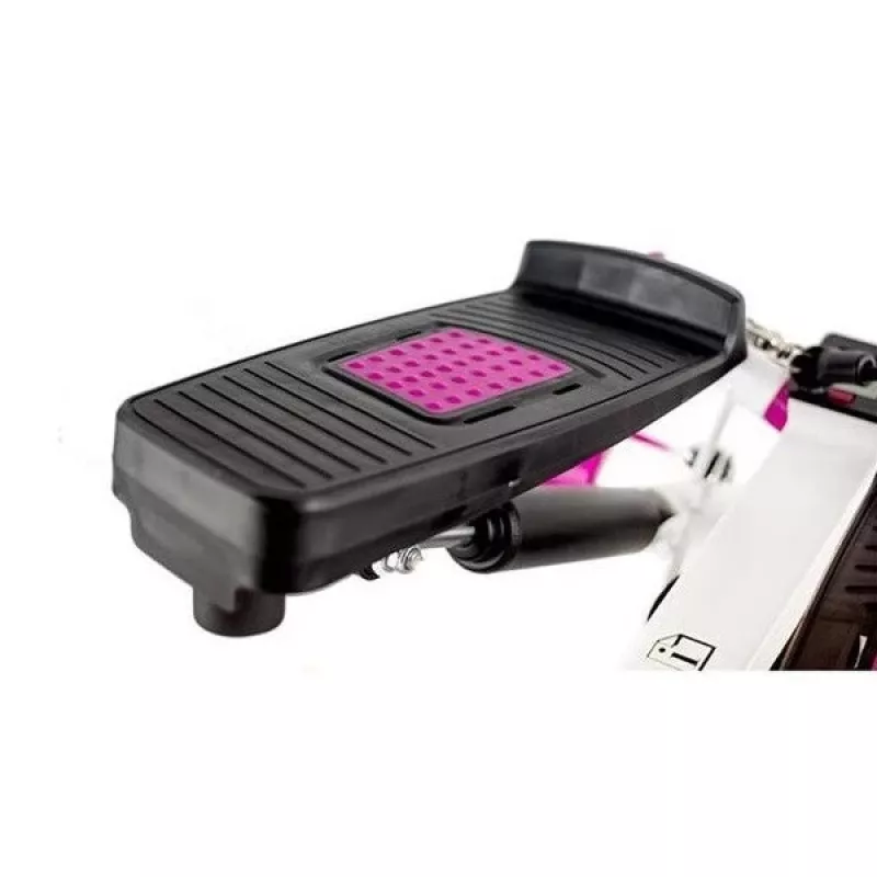 Pink diagonal stepper with movable arms and cables HMS S3085