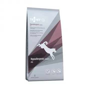 Sausas šunų ėdalas TROVET Hypoallergenic Insect 10 kg – pilnavertis grūdų neturintis suaugusių šunų racionas, 21% baltymų, 16% riebalų