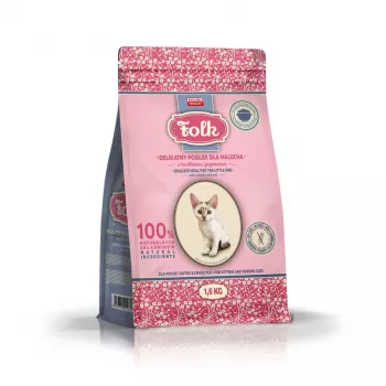 FOLK Gentle meal for kačiukų su triušiena ir ėriena - sausas kačių ėdalas - 1,6 kg
