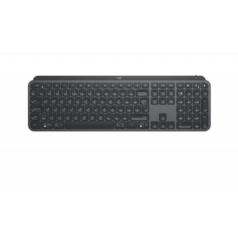 Logitech MX Keys for Business – belaidė klaviatūra su foniniu apšvietimu – Bluetooth, 2,4 GHz – QWERTY – GB – Graphite (920-010250)