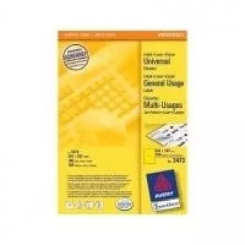 Lipni etiketė spausdintuvui AVERY 3473 Geltona 210 x 297 mm