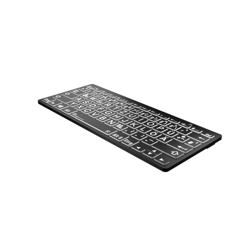Logickeyboard Universal Bluetooth klaviatūra LKB-LPWB-BTPC-DE QWERTZ vokiška juoda