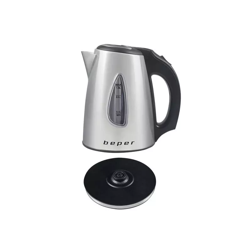 Beper BB.002 elektrinis virdulys, 1 l, 1630 W, nerūdijantis plienas / juodas