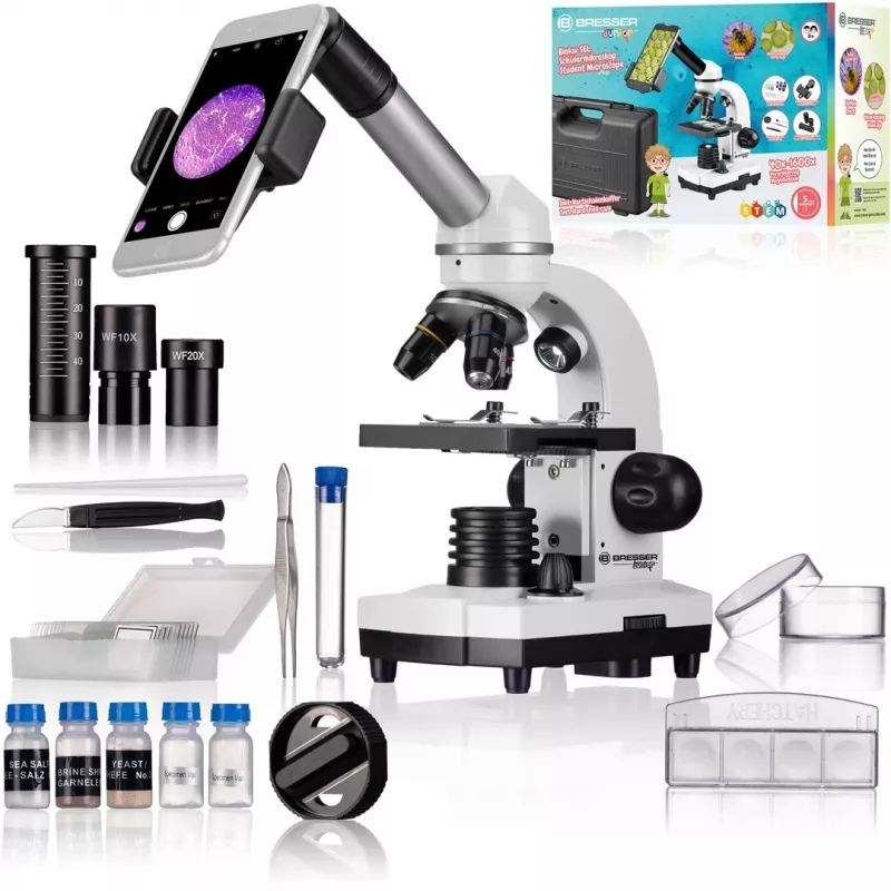 Optinis mikroskopas Bresser JUNIOR Biolux SEL 1600x, 40x–1600x