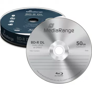 MediaRange MR507 BD-R 50 GB 6x 10 vnt. tuščias Blu-ray diskas