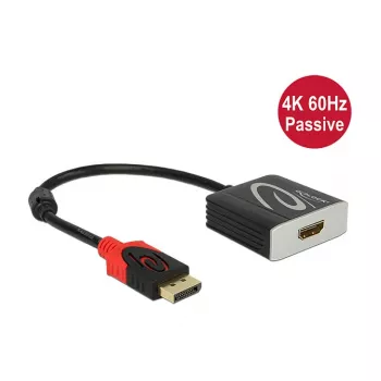 Adapterinis kabelis DisplayPort → HDMI DeLOCK 0,2 m