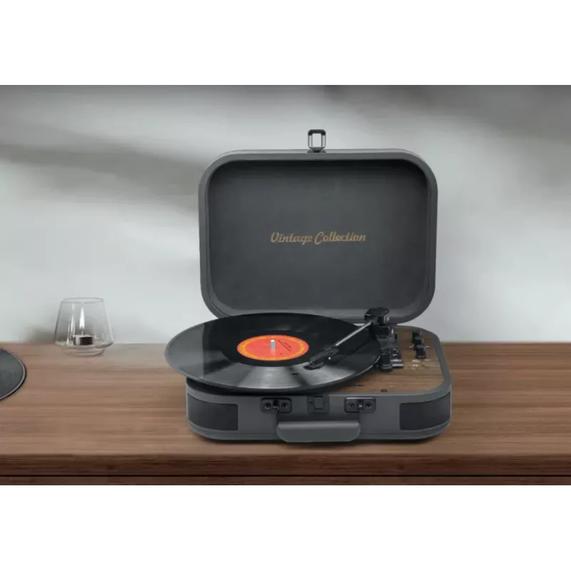 Muse MT-207 DGB Patefono stereo sistema su Bluetooth išvestimi | 2x5 W | Bluetooth | Juoda/Ruda