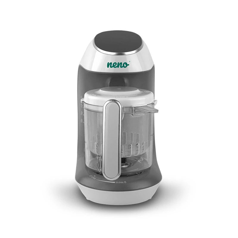 Kūdikių maisto ruošimo aparatas Neno Cibo 300 W, 0,3 l dubuo, garinimas ir maišymas, pašildymas, pilka/balta