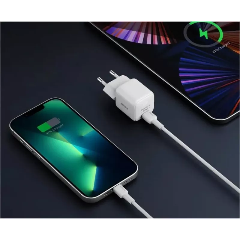 Sieninis įkroviklis PA-B1L Baltas Omnia II Mini 1xUSB-C PowerDelivery 30W 5A