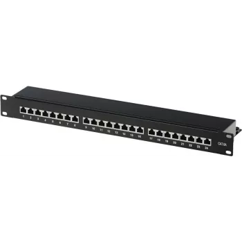 Patch panel helos 146868 – 19 inch 1U 24 prievadų RJ-45
