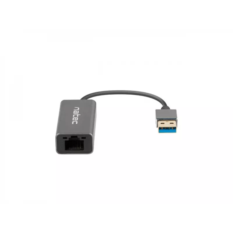 Natec Cricket NNC-1924 USB 3.0 Type-A į RJ45 Ethernet adapteris, 1000 Mbit/s, 15 cm kabelis, juodas