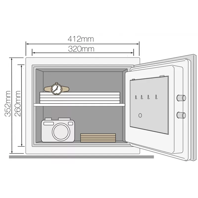 YFM Home L ugniai atsparus seifas