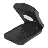 Belkin UltraCharge 25 W Qi2 3 viename lankstoma belaidžio įkrovimo stotis, juoda (WIZ036KQBK)