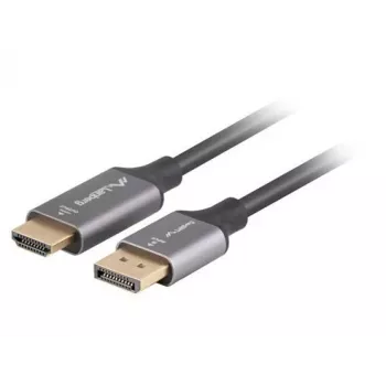Lanberg CA-DPHD-20CU-0018-BK vaizdo kabelio adapteris 1,8 m DisplayPort HDMI A tipas (Standartinis) Juodas, Sidabrinis