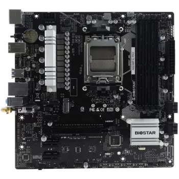 Motininė plokštė BIOSTAR A620MP-E PRO — AMD A620 microATX, Socket AM5, DDR5, 4 DIMM, max 128 GB, 2,5Gb LAN