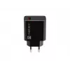 NATEC Ribera universalus greitojo įkrovimo sieninis kroviklis — 18 W (5–15 V, iki 3 A), 1× USB-A, Huawei FCP/SCP, juodas