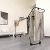 Džiovinimo stovas VILEDA Infinity Flex Ultimate Telescopic — juodas, dengtas aliuminis, 30 m džiovinimo erdvė, sulankstomas, su ratukais