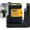 Belaidis kelių linijų lazeris DeWalt DCLE14301GB 3×180° kryžminės linijos, 18V, žalios linijos, integruota Powerstack Li‑Ion baterija