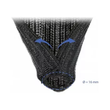 Pintas kabelių movimas DeLOCK 19033 10 m x 16 mm juodas