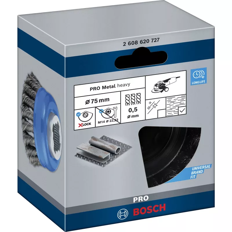 Bosch 2 608 620 727 šepečių gaubtas vielinis puodelinis šepetys X-LOCK