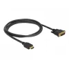 Laido adapteris DeLOCK 85653 1,5 m HDMI A tipo – DVI juodas