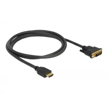 Laido adapteris DeLOCK 85653 1,5 m HDMI A tipo – DVI juodas